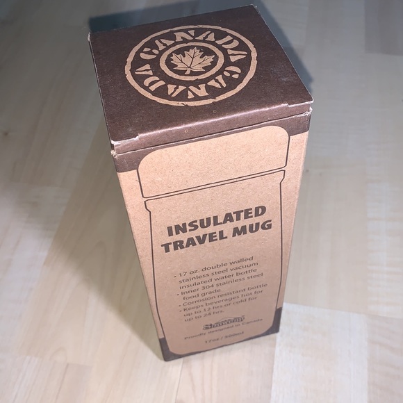 BANFF & JASPER Laser Etched Woodgrain Insulated Travel Mug 17oz - Picture 11 of 13